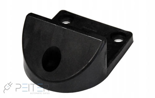 Czarny odbój do bramy - guma + metal