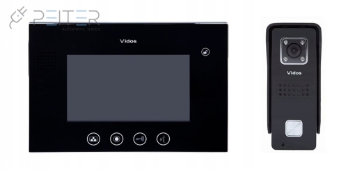 Wideodomofon Vidos M670B/M670W + stacja bramowa S6B/S6S